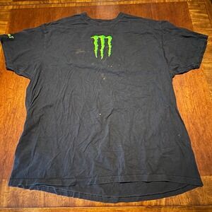 Monster Energy Drink Logo T-Shirt Black Green XXL 2XL Tee